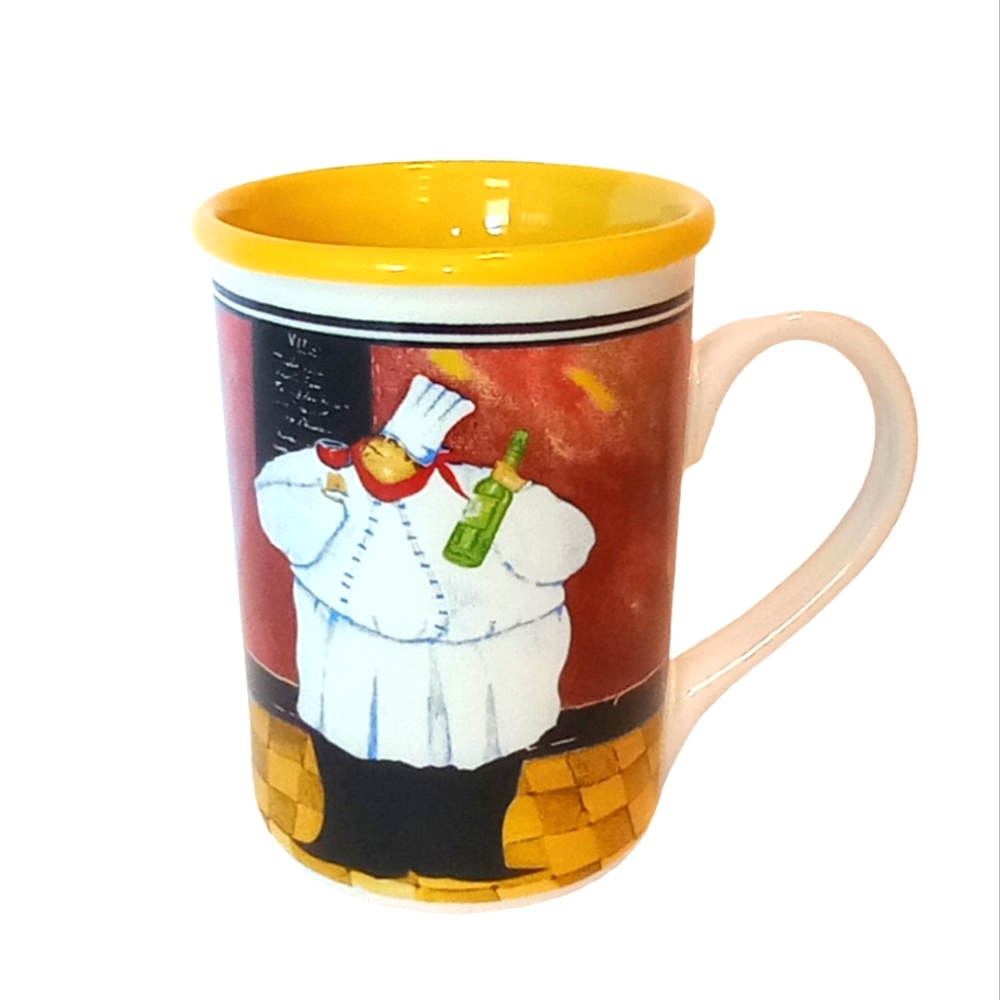 Gibson Collectible Mug French Chef Theme Coffee Tea Mug Cup  Dishwasher Safe